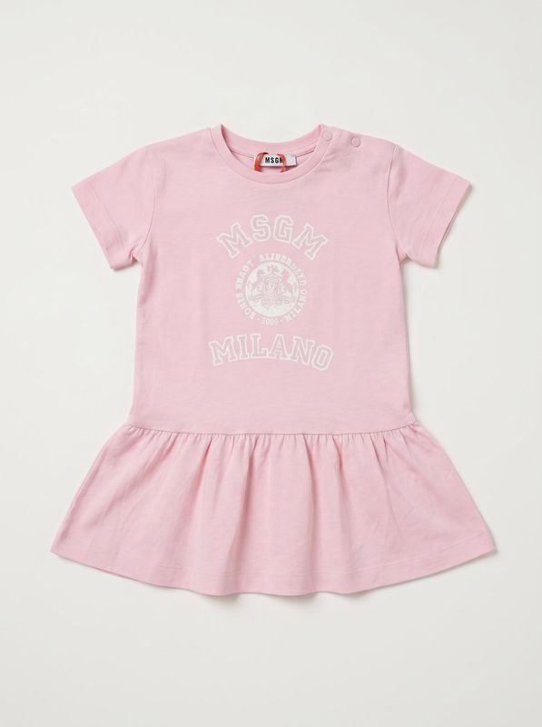 Vestito logato Rosa MSGM