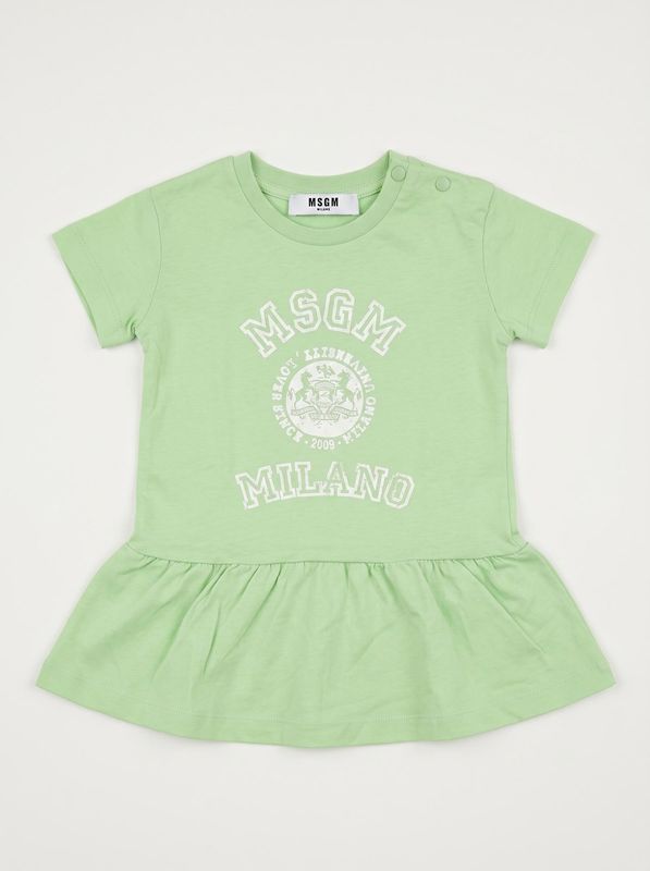 Vestito logato Verde MSGM