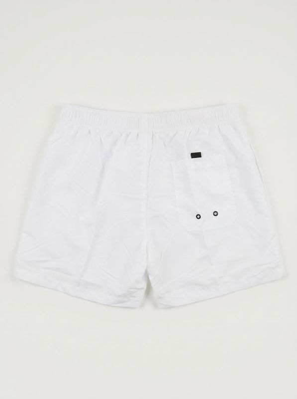 2. Costume mare unica tinta con logo laterale Bianco DS2 ss26b01