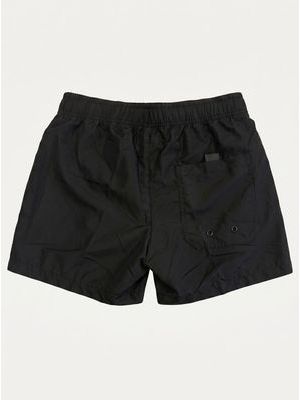 2. One-color swimsuit with side logo Black