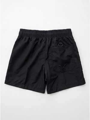 2. Costume mare tinta unita con logo anteriore Nero