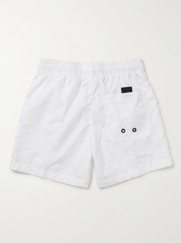 2. DROP SEASON solid color swimwear with side logo Black and White DS2 ss26kb02