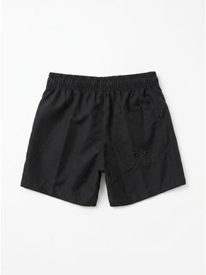 2. DROP SEASON solid color swimwear with side logo Black-White