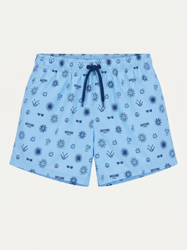 Men's shorts costume Sky blue Moschino