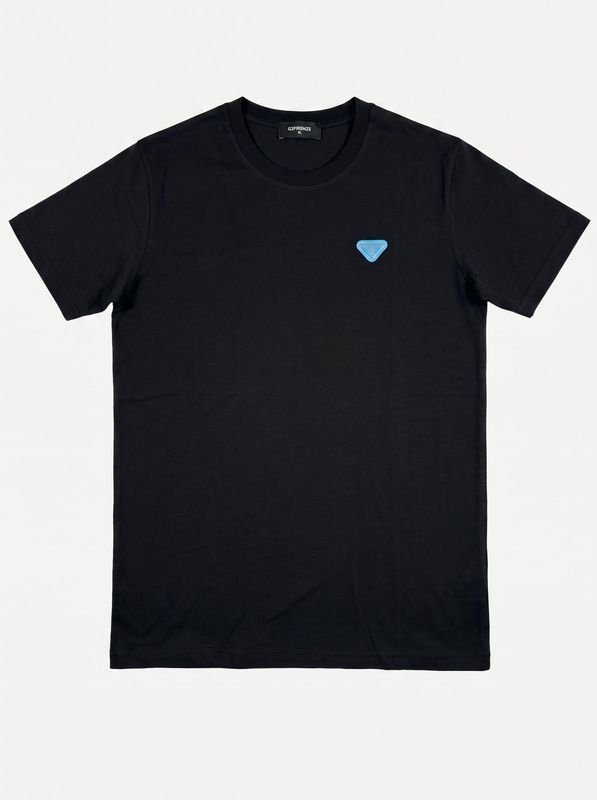 1. T-shirt logata Nero-Turchese G2 Firenze steel color