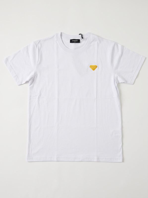 1. T-shirt logata Bianco-Giallo G2 Firenze steel color