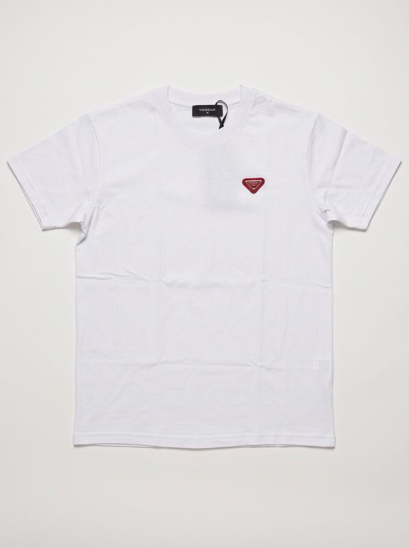 1. T-shirt logata Bianco-Rosso G2 Firenze steel color