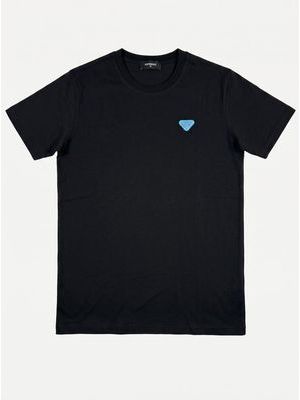 1. T-shirt logata Nero-Turchese
