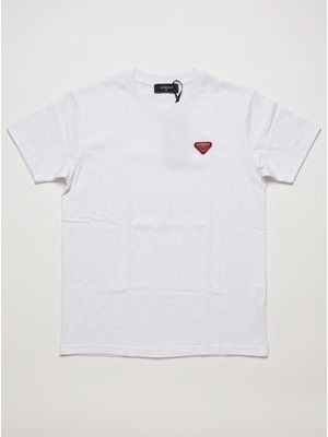 1. T-shirt logata Bianco-Rosso