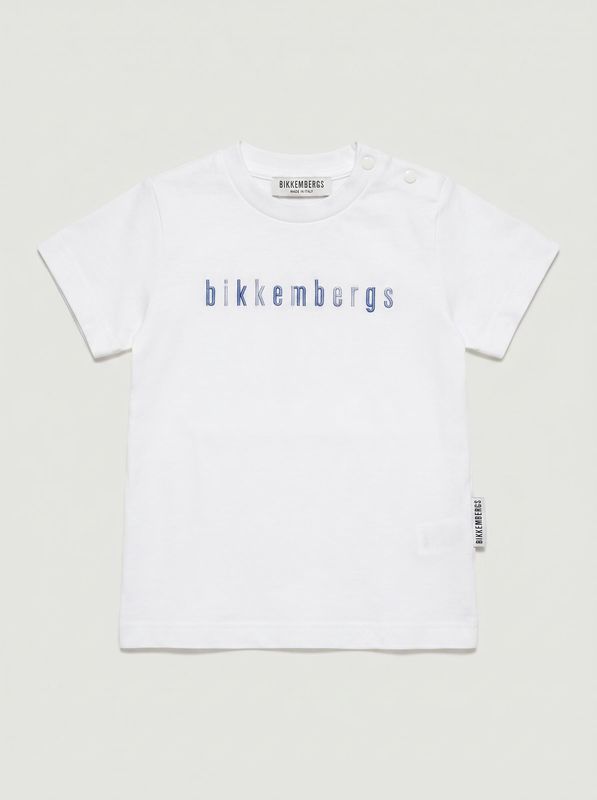 T-shirt logata Bianco Bikkembergs
