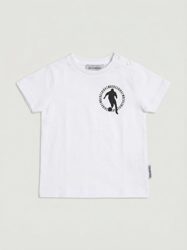 T-shirt logata Bianco Bikkembergs