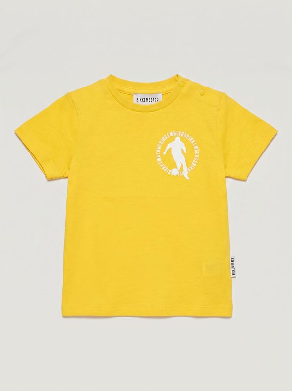 T-shirt logata Giallo Bikkembergs