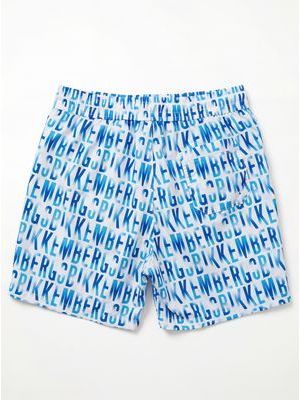 2. Costume mare logato Bianco-Blu