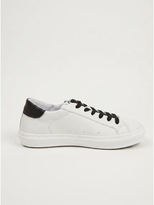 2. Handcrafted sneakers with side logo White-Silver