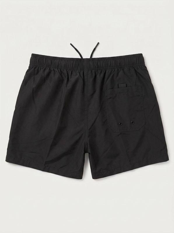 2. Solid color swimwear with side logo Black DS2 ss26b02