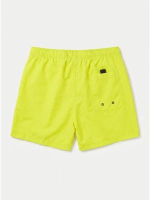 2. Solid color swimwear with side logo Lime