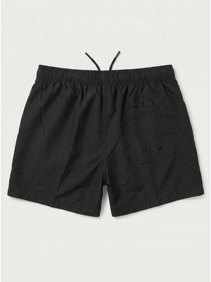 2. Solid color swimwear with side logo Black