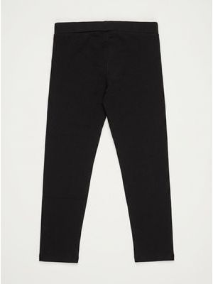 2. Leggings logato Nero-Rosa