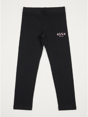 1. Leggings logato Nero-Rosa
