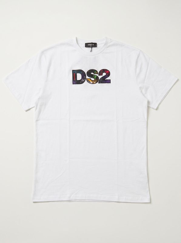 T-shirt logata Bianco DS2