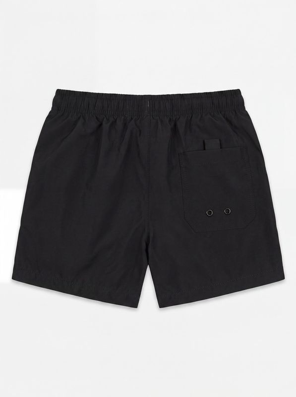 2. DROP SEASON solid color swimwear with side logo Black-White DS2 ss26kb02