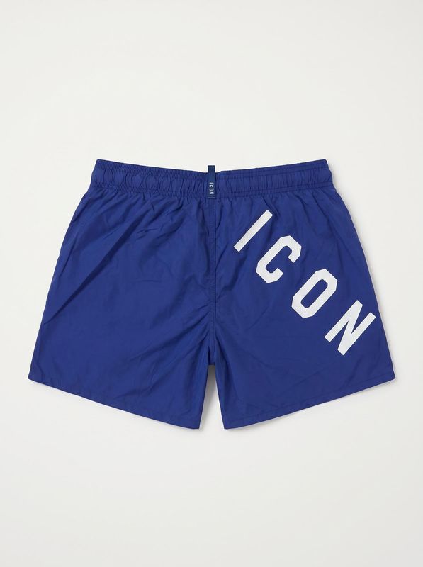 2. ICON solid color swimwear with front and back logo Royal Icon ibcs001178