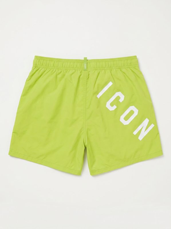 2. ICON solid color swimwear with front and back logo Green Icon ibcs001178