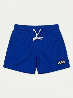 1. ICON solid color swimwear with front and back logo Royal