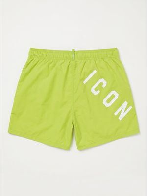 2. ICON solid color swimwear with front and back logo Green