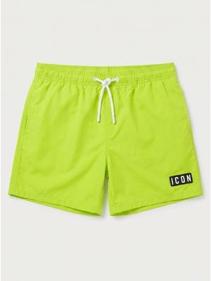 1. ICON solid color swimwear with front and back logo Green