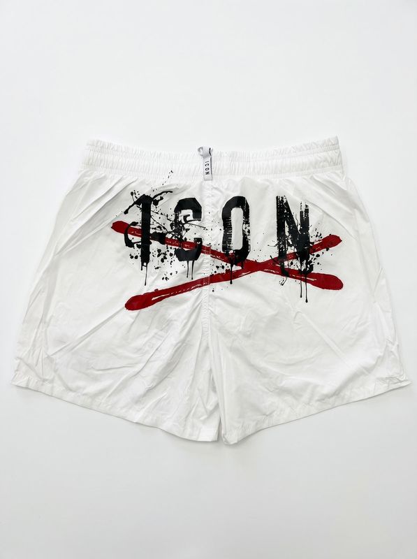 2. ICON solid color swimwear with front and back logo White Icon ibcs001177