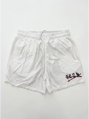 1. ICON solid color swimwear with front and back logo White
