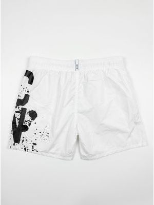 2. Swimsuit with side print White