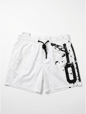 1. Swimsuit with side print White