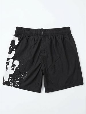 2. Costume mare con stampa laterale Nero