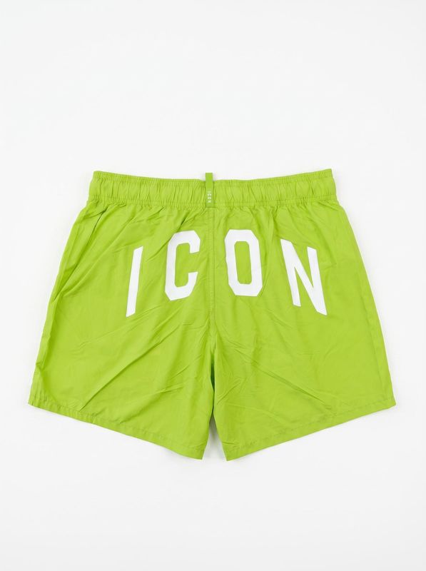 2. ICON solid color swimwear with back logo Lime Icon ibcs001181