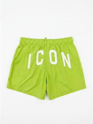 2. ICON solid color swimwear with back logo Lime