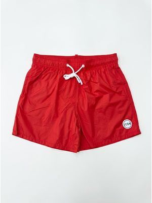 1. ICON solid color swimwear with back logo Red
