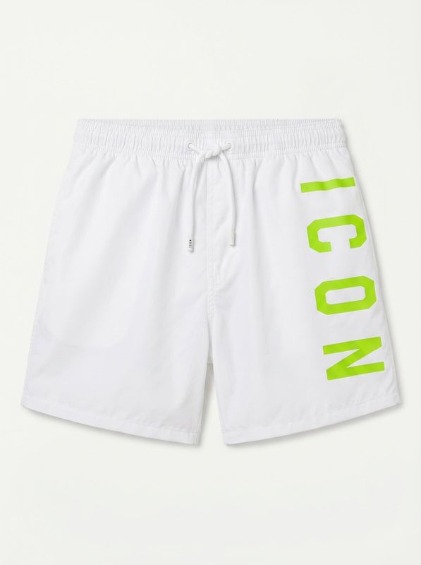 Costume tinta unita logato Bianco-Verde Icon