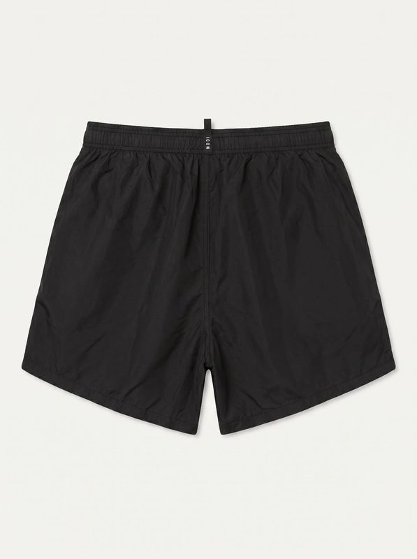 2. Solid color swimsuit with logo Black Icon iuw002
