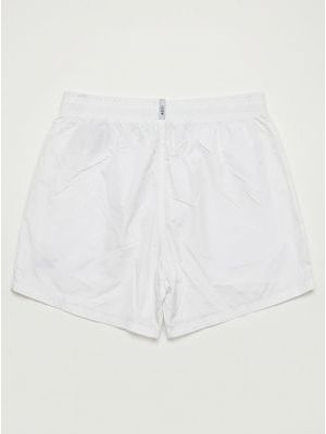 2. Solid color swimsuit with logo Black and White
