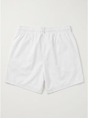 2. Solid color swimsuit with logo White-Green