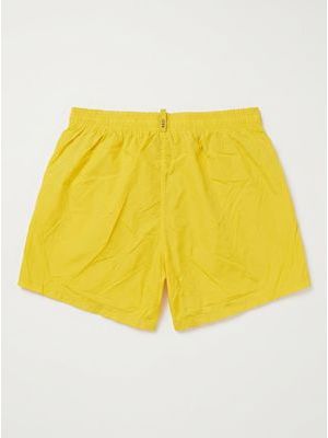 2. Solid color swimsuit with logo Yellow