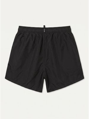 2. Solid color swimsuit with logo Black