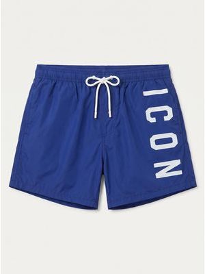 1. Solid color swimsuit with logo Royal