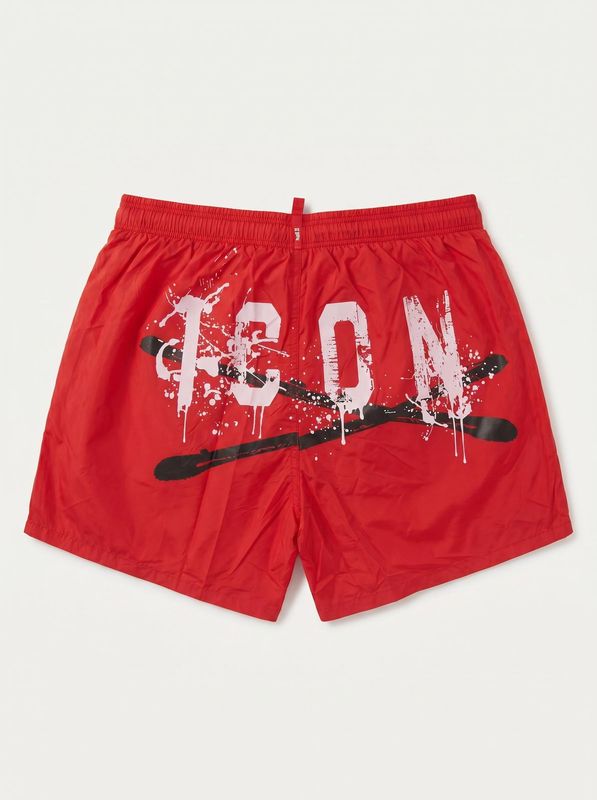 2. Solid color swimsuit with logo Red Icon iuw003