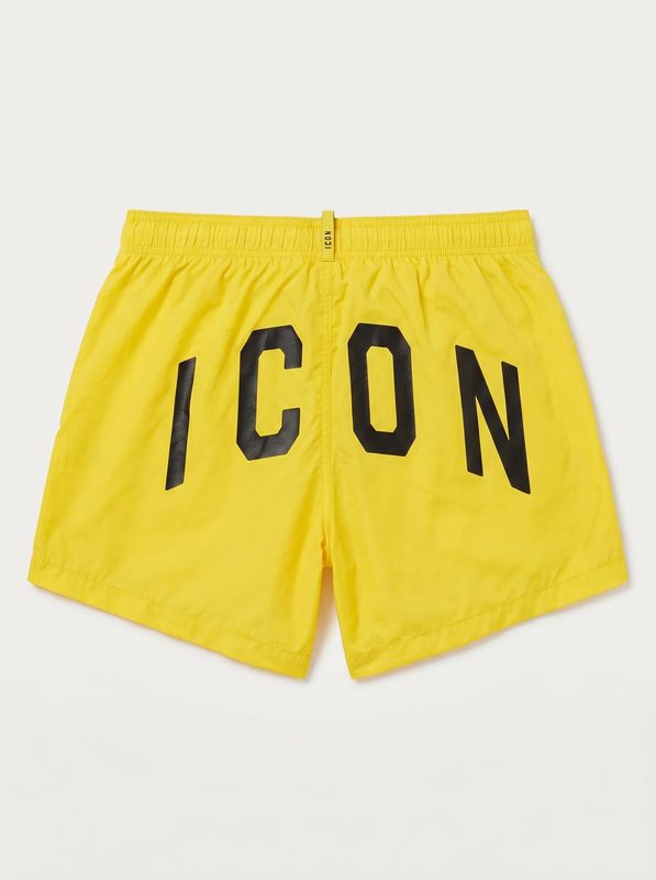 2. Solid color swimsuit with logo Yellow Icon iuw001