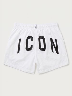 2. Solid color swimsuit with logo White