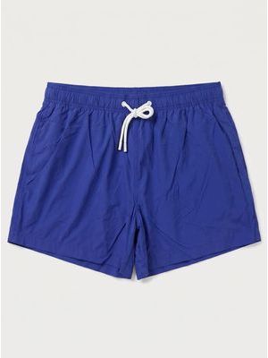 1. Solid color swimsuit with logo Royal