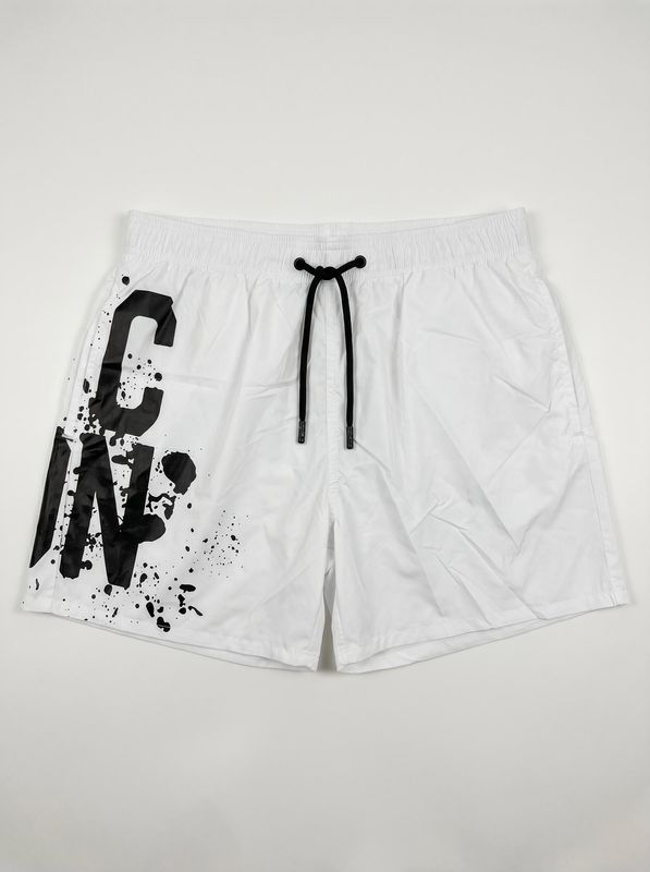 1. Solid color swimsuit with logo White Icon iuw004
